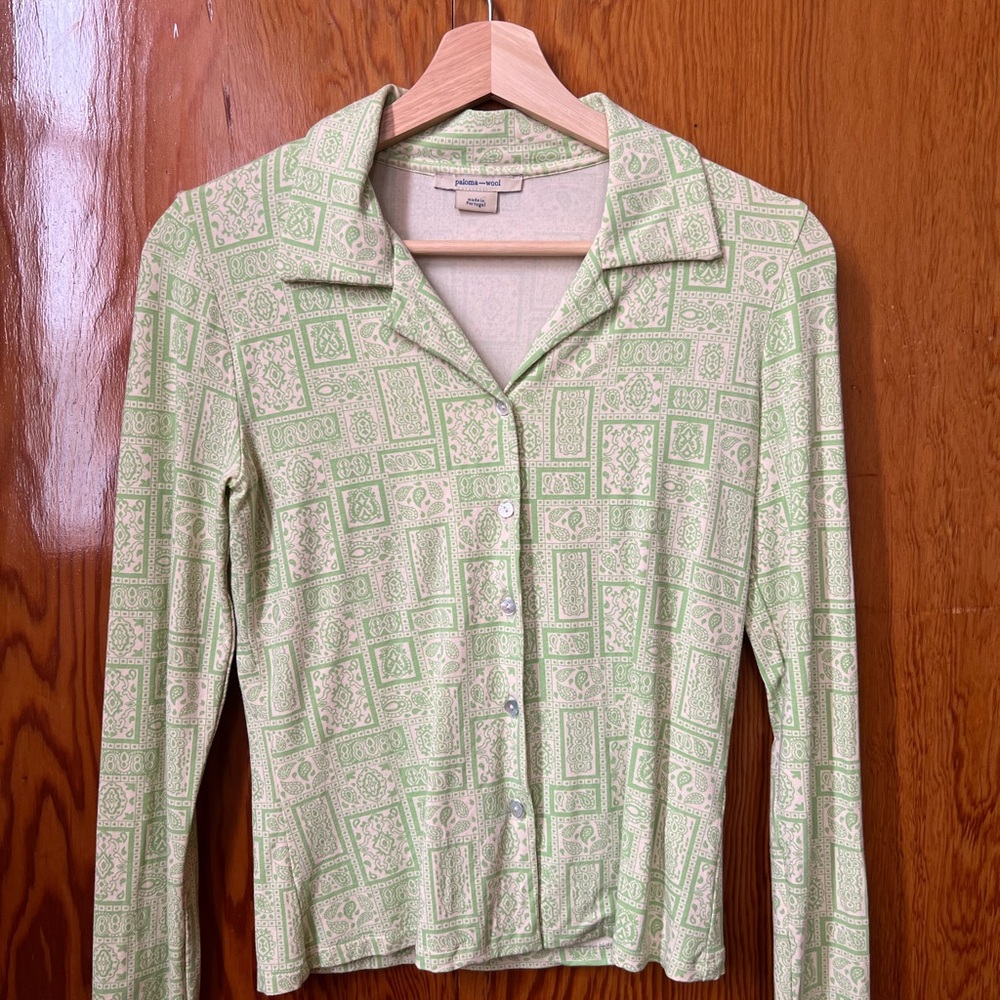 PALOMA WOOL Lime Green Nas Top